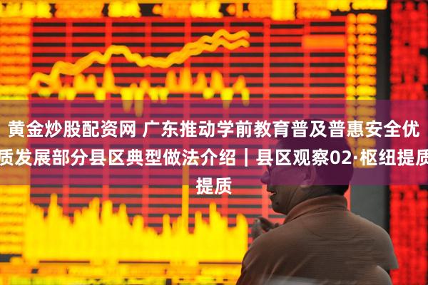 黄金炒股配资网 广东推动学前教育普及普惠安全优质发展部分县区典型做法介绍｜县区观察02·枢纽提质